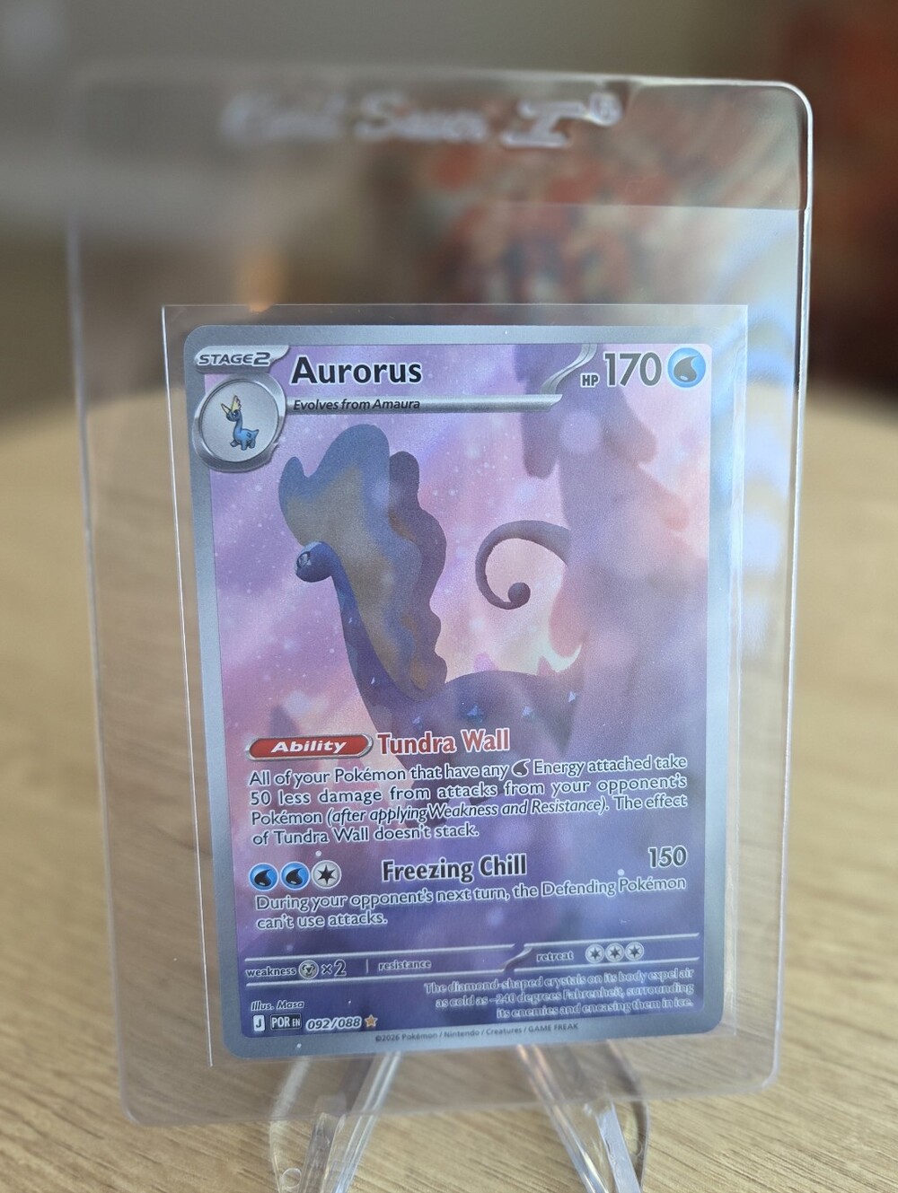 Pokémon Aurorus Full Art Trading Card- Perfect Order TCG Holo Card